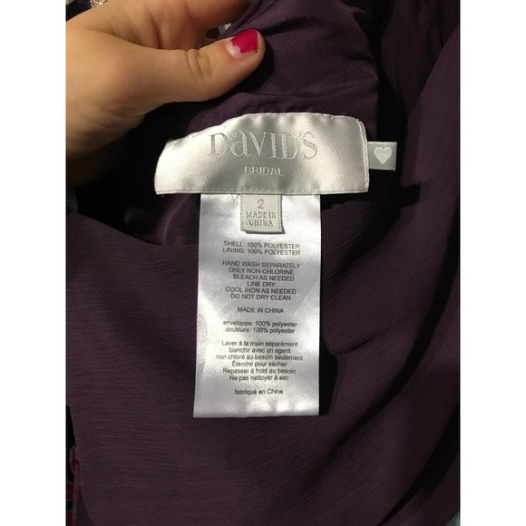 David’s Bridal Bridesmaids Dress Plum‎ - Picture 4 of 7